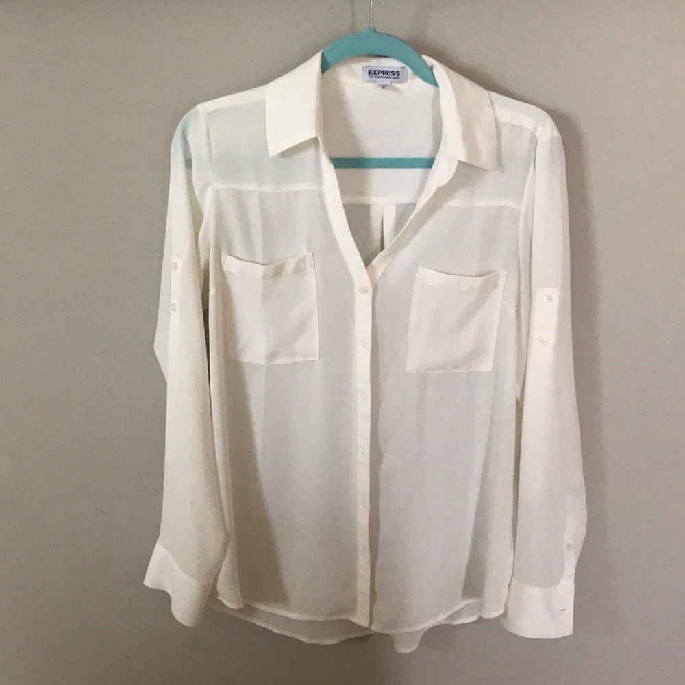 Express portofino shirt size medium ivory
